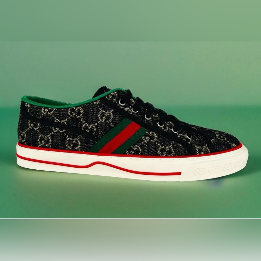 Gucci Tennis 1977 GG Supreme Jacquard Sylvie Sneakers G 13.5 - US 14 - EU 47.5 - Picture 3 of 11